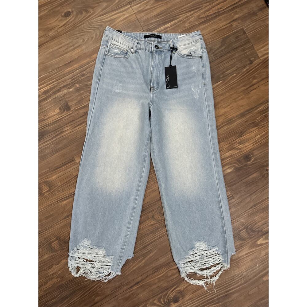 YOLO Juniors Size‎ 9/28 Ankle Cut Blue Jeans NWT